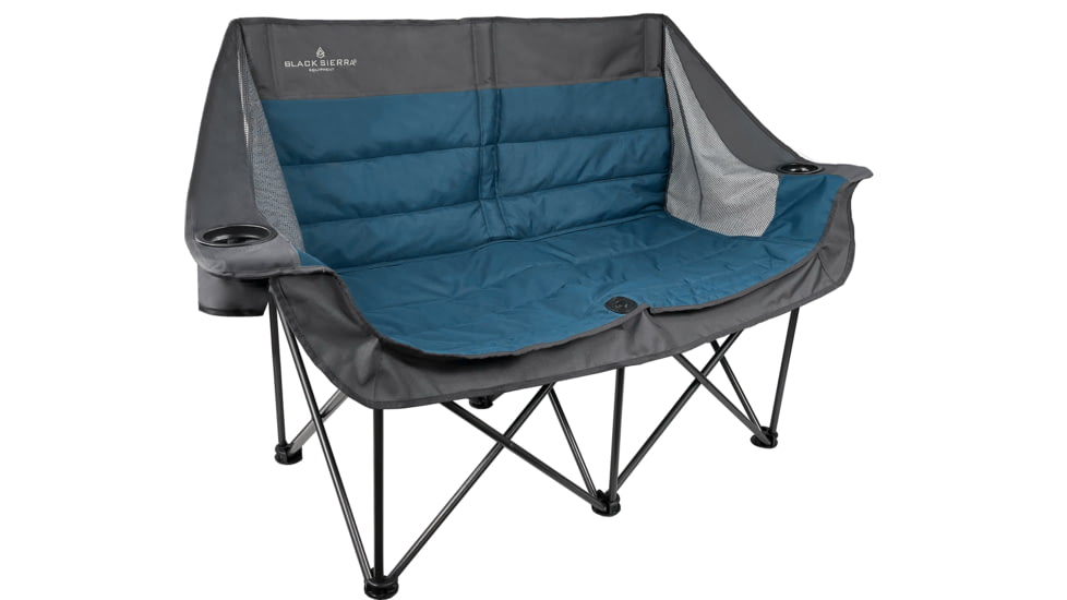 BLACK SIERRA EQUIPMENT Doublewide Padded Sofa, Moroccan Blue, DWCH-004-MOR-BSE