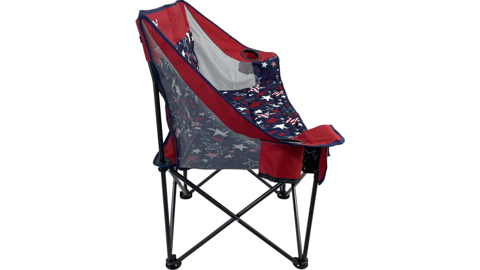 BLACK SIERRA EQUIPMENT Doublewide Padded Sofa, Red Stars/Stripes, DWCH-004S-RED-BSE
