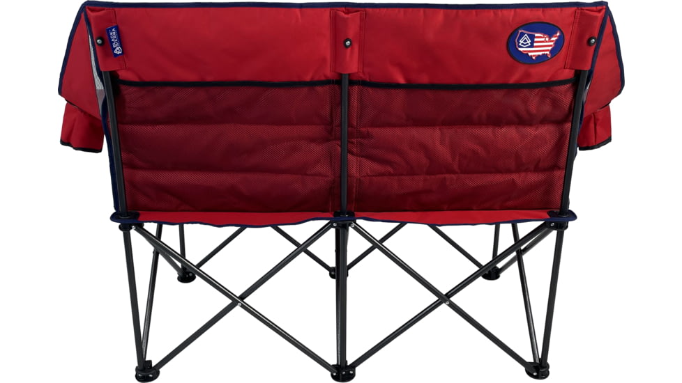 BLACK SIERRA EQUIPMENT Doublewide Padded Sofa, Red Stars/Stripes, DWCH-004S-RED-BSE