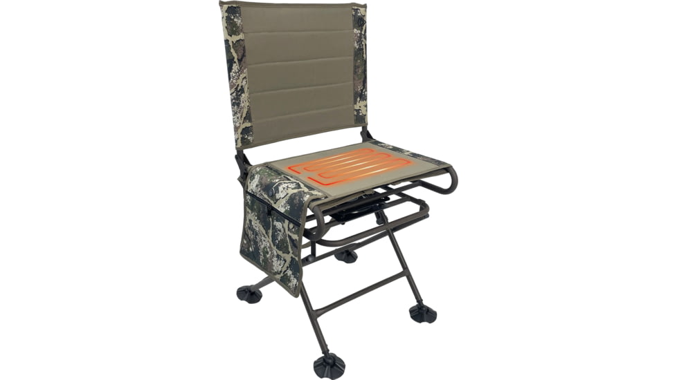 BLACK SIERRA EQUIPMENT Heated Engage Swivel Chair,Ranger Camo, HCH-034H-RG-BSE