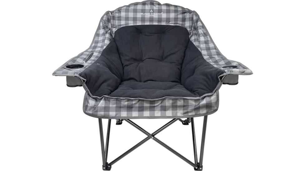 BLACK SIERRA EQUIPMENT Heated Fleece Comfort Cloud , Gray Check, QACH-017CFH-GRY-BSE