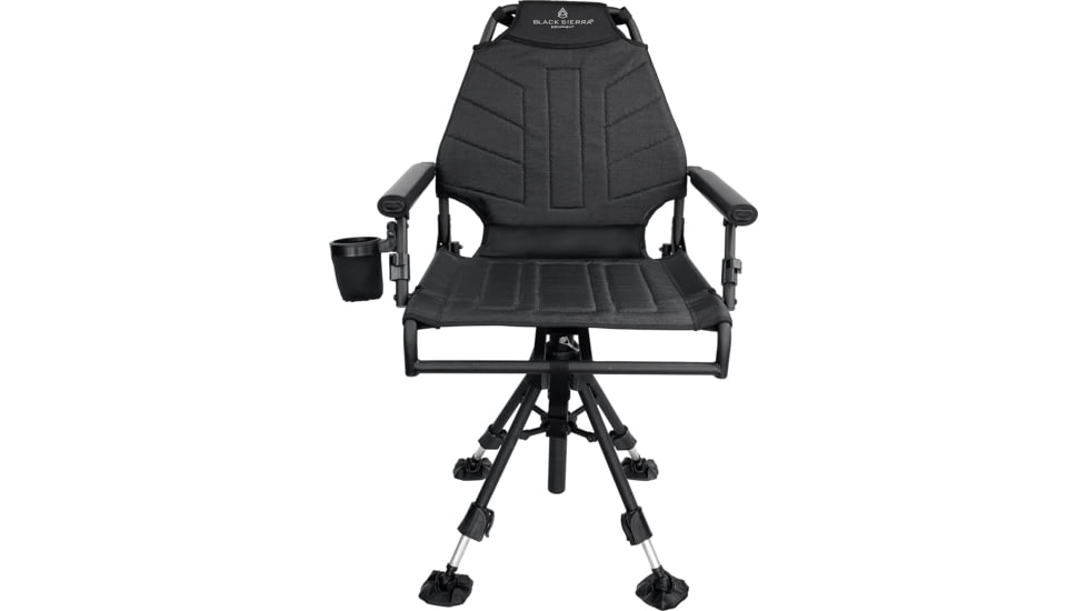 BLACK SIERRA EQUIPMENT HI-LINE Swivel Chair,Black, HCH-032-BLK-BSE