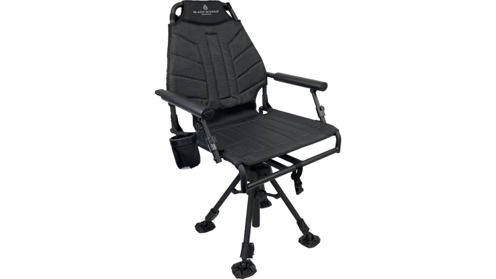 BLACK SIERRA EQUIPMENT HI-LINE Swivel Chair,Black, HCH-032-BLK-BSE
