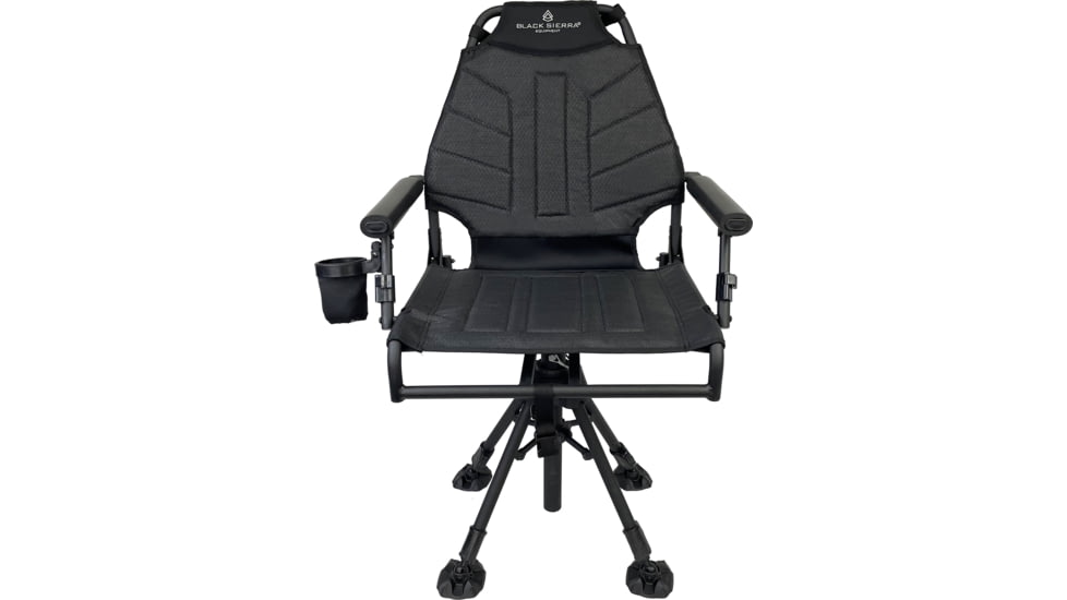 BLACK SIERRA EQUIPMENT HI-LINE Swivel Chair,Black, HCH-032-BLK-BSE