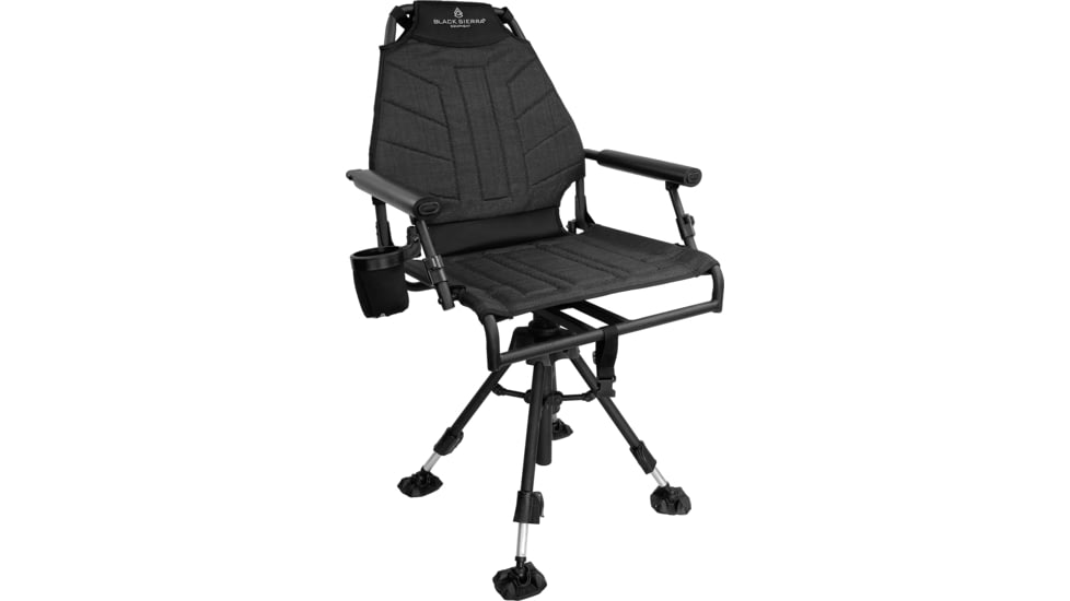 BLACK SIERRA EQUIPMENT HI-LINE Swivel Chair,Black, HCH-032-BLK-BSE