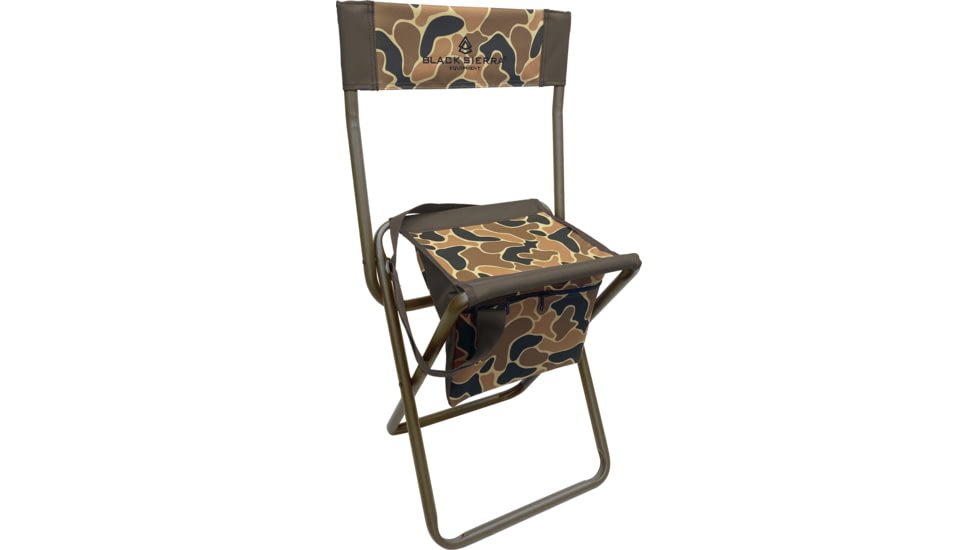 BLACK SIERRA EQUIPMENT High Back Shooter Stool, OG Camo, HCH2-025-OG-BSE