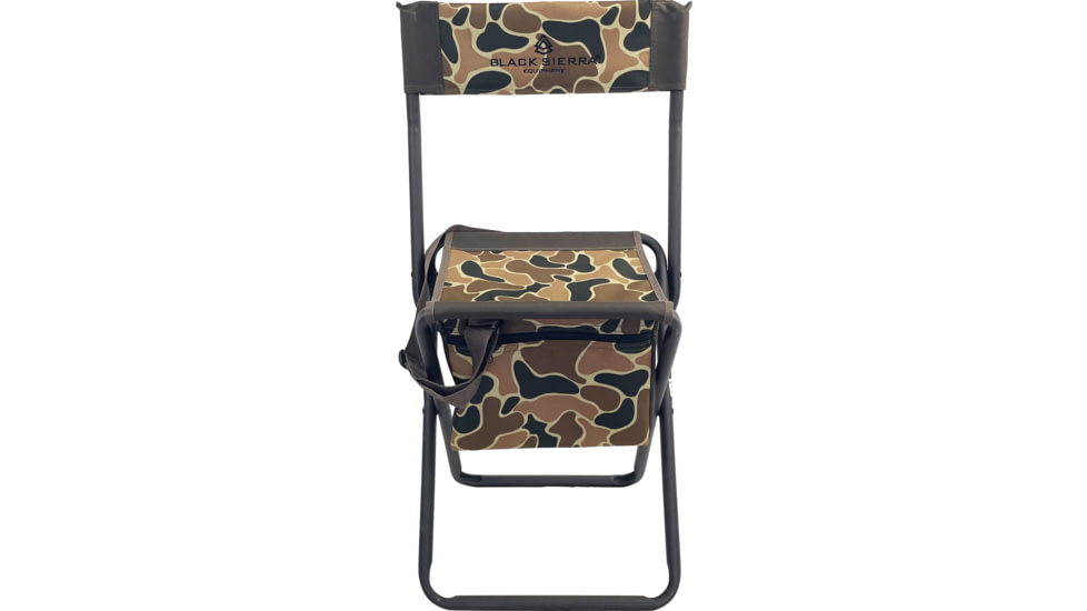 BLACK SIERRA EQUIPMENT High Back Shooter Stool, OG Camo, HCH2-025-OG-BSE