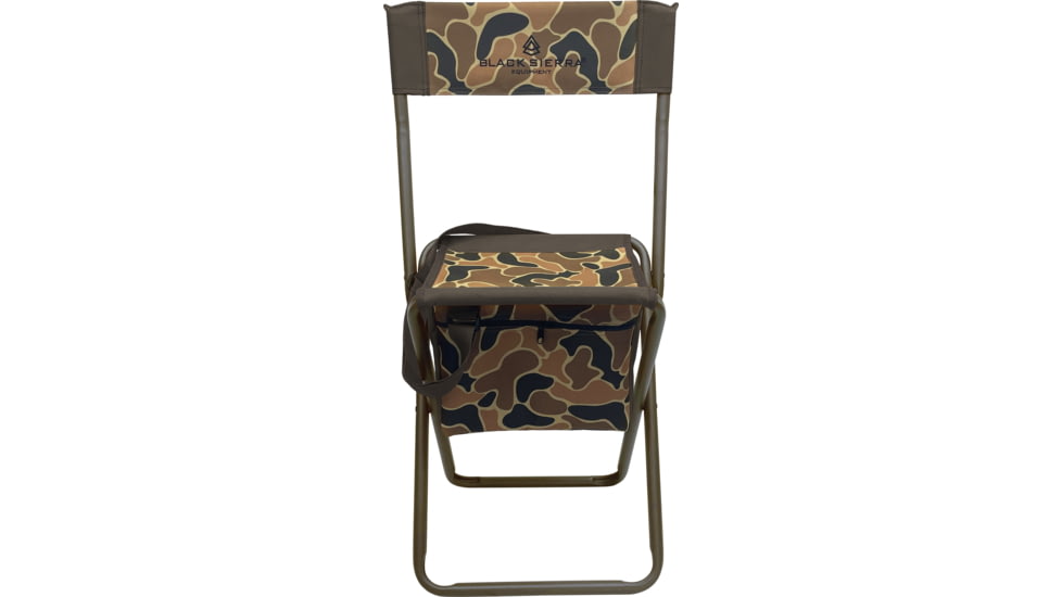 BLACK SIERRA EQUIPMENT High Back Shooter Stool, OG Camo, HCH2-025-OG-BSE