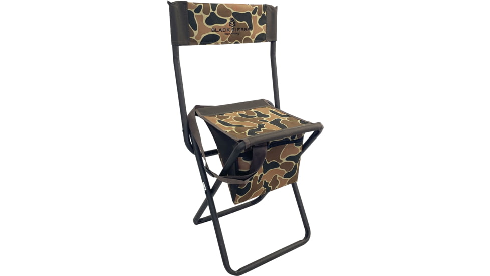 BLACK SIERRA EQUIPMENT High Back Shooter Stool, OG Camo, HCH2-025-OG-BSE