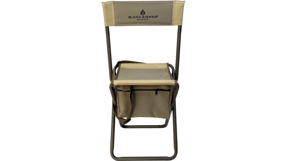 BLACK SIERRA EQUIPMENT High Back Shooter Stool,Tan, HCH2-025-TAN-BSE