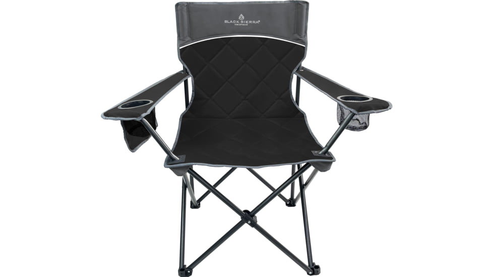 BLACK SIERRA EQUIPMENT Padded Quilted Chair , Black, PQACH2-006-BLK-BSE