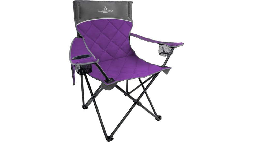 BLACK SIERRA EQUIPMENT Padded Quilted Chair , Purple, PQACH2-006-PUR-BSE