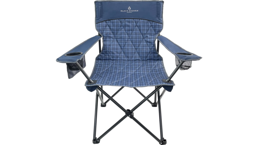 BLACK SIERRA EQUIPMENT Quilted Quad Chair, Blue, PQACH-007P-BLU-BSE