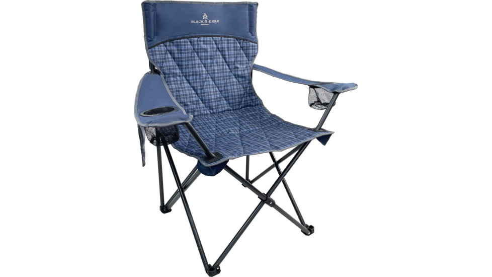 BLACK SIERRA EQUIPMENT Quilted Quad Chair, Blue, PQACH-007P-BLU-BSE