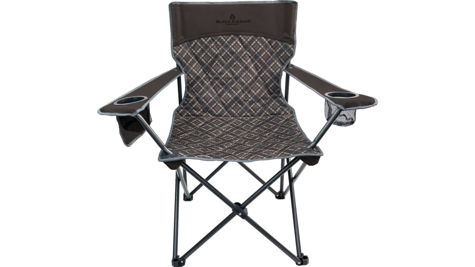 BLACK SIERRA EQUIPMENT Quilted Quad Chair, Brown, PQACH-007P-BRN-BSE