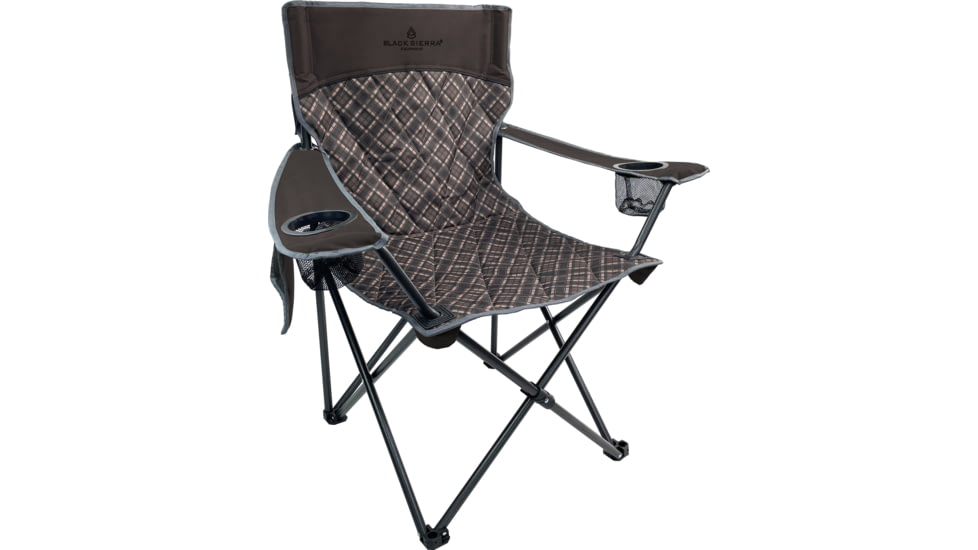BLACK SIERRA EQUIPMENT Quilted Quad Chair, Brown, PQACH-007P-BRN-BSE