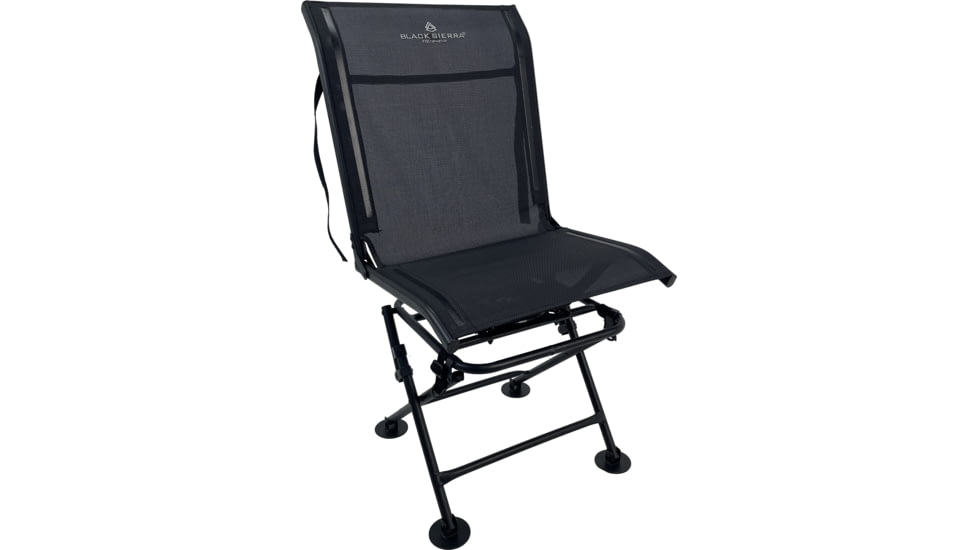 BLACK SIERRA EQUIPMENT Scout 360 Swivel Blind Chair,Black, HCH-035-BLK-BSE