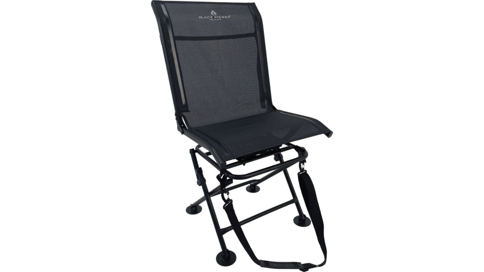 BLACK SIERRA EQUIPMENT Scout 360 Swivel Blind Chair,Black, HCH-035-BLK-BSE