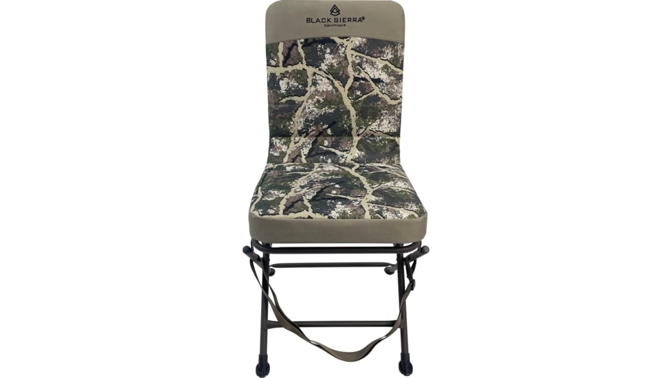 BLACK SIERRA EQUIPMENT XL Padded Swivel Blind Chai,Ranger Camo, HCH-008T-RG-BSE