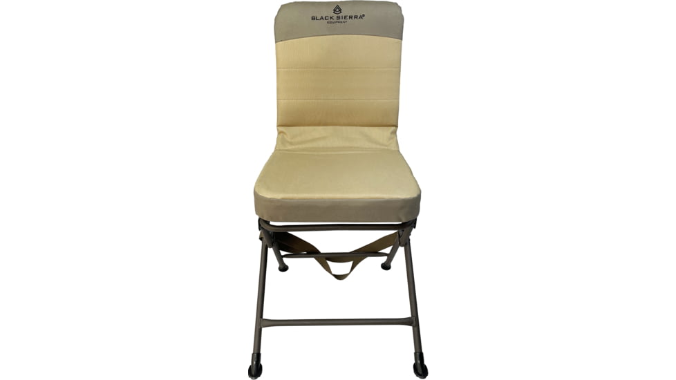 BLACK SIERRA EQUIPMENT XL Padded Swivel Blind Chair,Tan, HCH2-008T-TAN-BSE