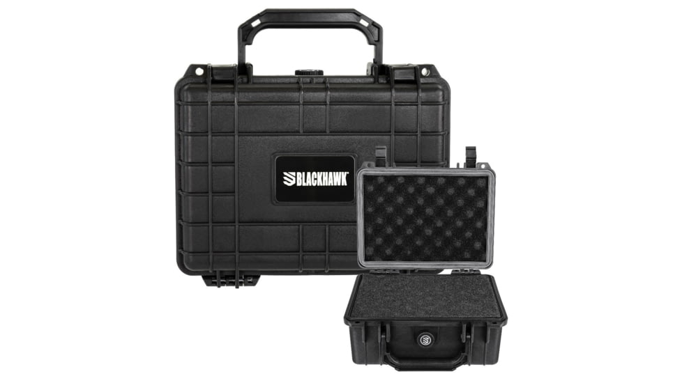 BlackHawk 9.12in Compact Waterproof Gear Hard Case with Foam, Black, Compact, BH00042