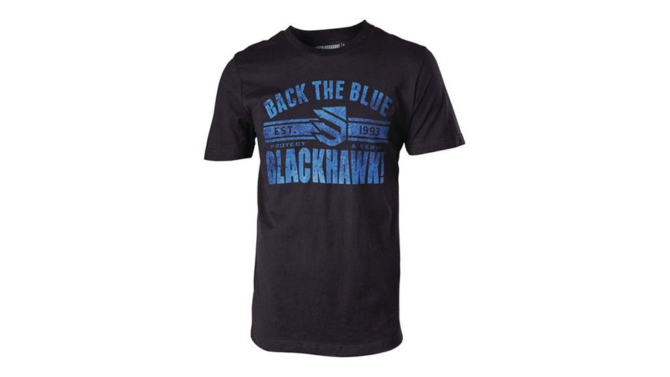 BlackHawk Back The Blue T-Shirt, Black, Medium, GT03BKMD