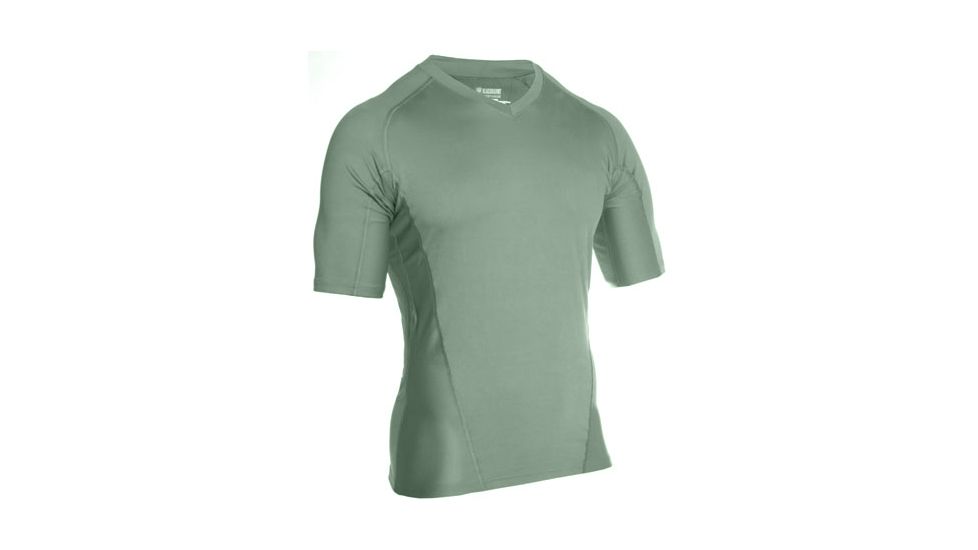 Blackhawk Engineered Fit Shirt, Short Sleeve, Vneck, Foliage Green, Large, 84BS03FG-LG