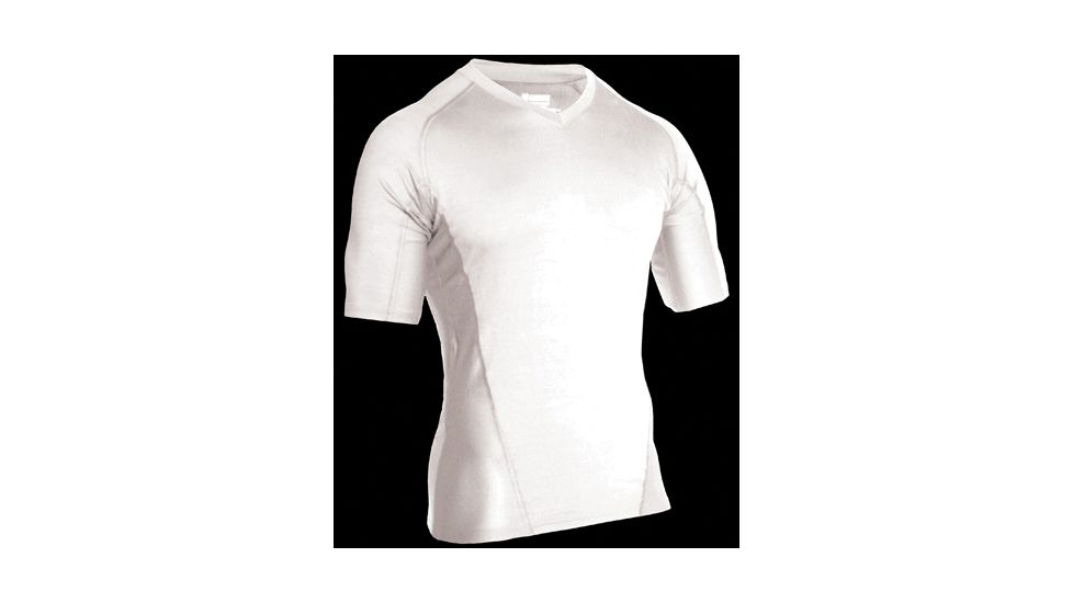 BlackHawk Engineered Fit Shirt with Short Sleeve and Vneck 84BS03, Style: Engineered Fit, Color: White, Sleeve Type: Short Sleeve