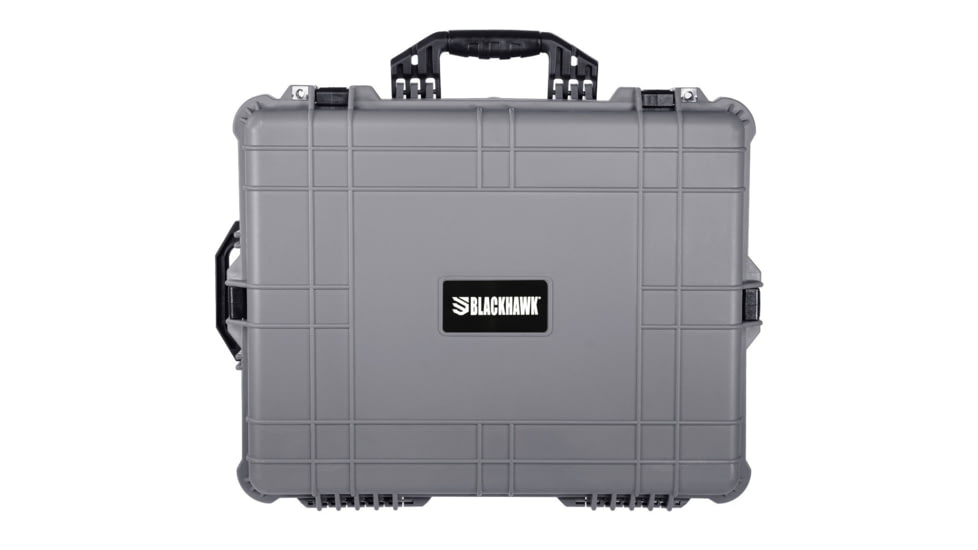 BlackHawk Extra Large 24 Inch Waterproof Hard Camera and Gear Case with Foam, Gray, X Large, BH00041-GRA