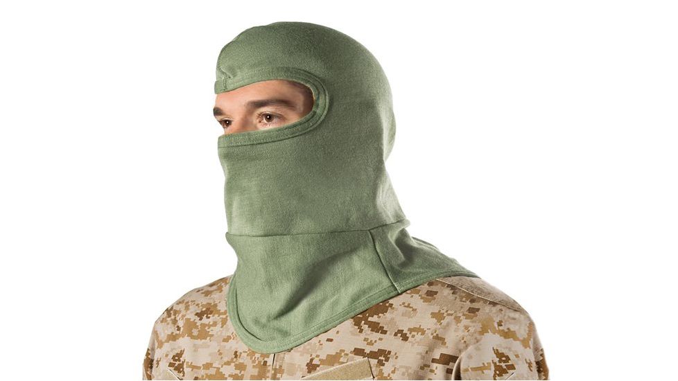BlackHawk Heavyweight Bibbed Nomex Balaclava, Forest Green 333004FG