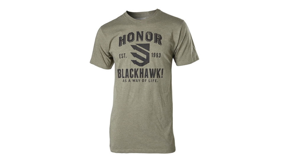 BlackHawk HONOR T-Shirt Grey Flag, Olive, Extra Large, GT01OLXL