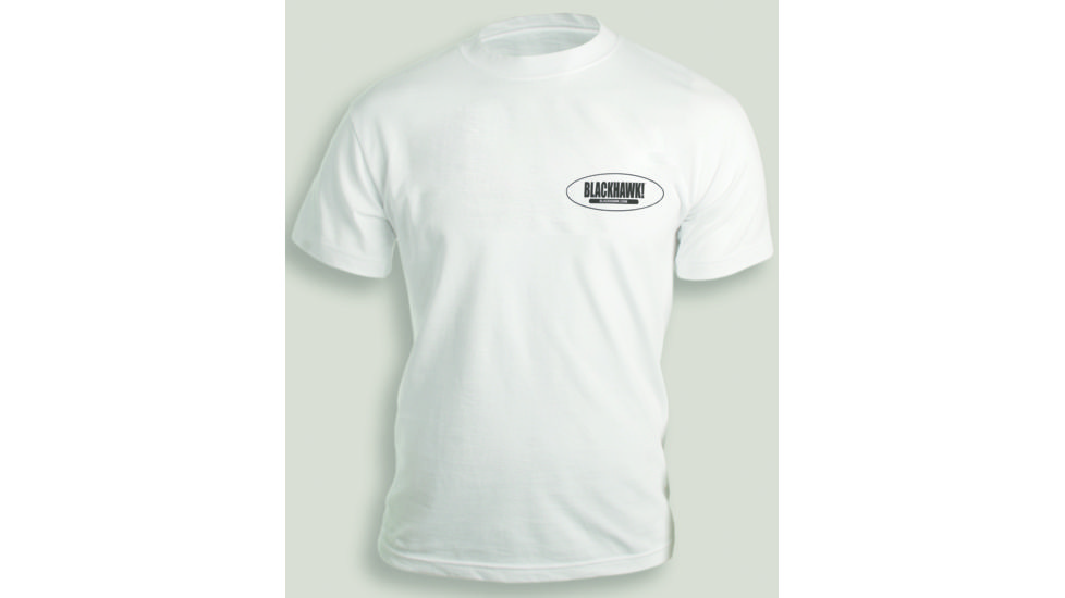 Blackhawk White Oval Logo Shortsleeve T-Shirt Front