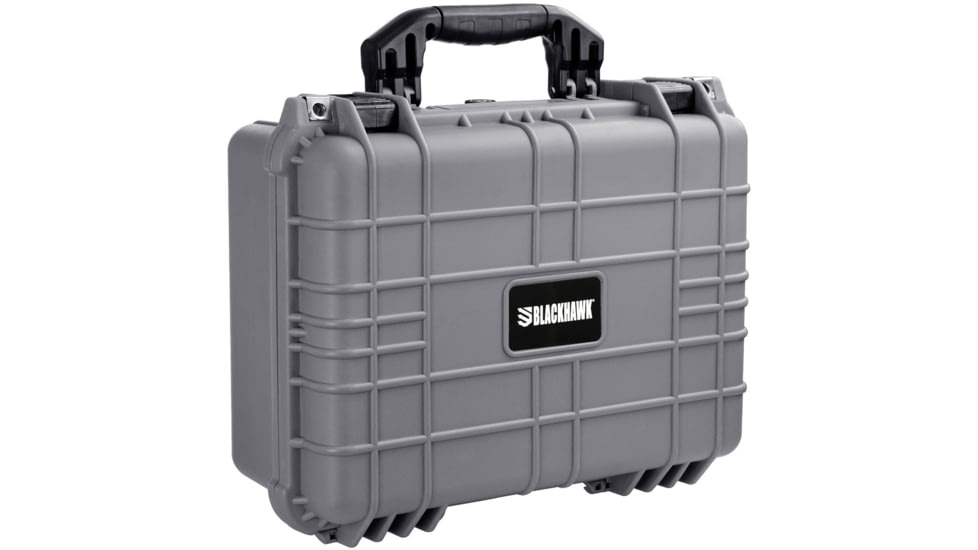 BlackHawk Standard 16in Waterproof Protective Gear/Gun Case w/ Foam, Gray, Standard, BH00035-GRA