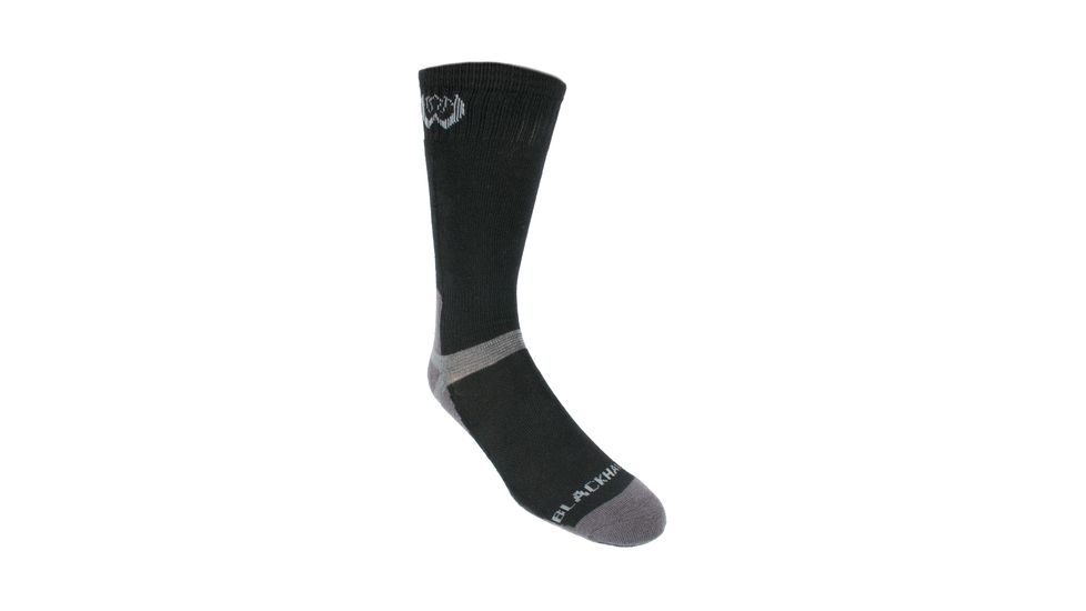 BlackHawk Warrior Wear Medium Weight Boot Socks, Black, Size 13-16 - 83SK01BK