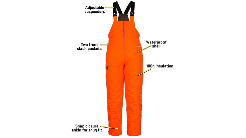 Blocker Drencher Insulated Bib - Men's, Large, Blaze Orange, 1410828