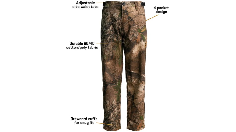 Blocker Outdoors Youth Fused Cotton Field Pants - Men's, Realtree APX Camo, Small, 1409967