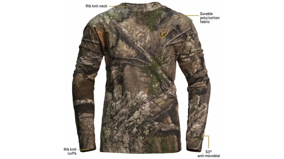 Blocker Outdoors Youth Fused Cotton Long Sleeve Shirt - Men's, Realtree APX Camo, Medium, 1409964
