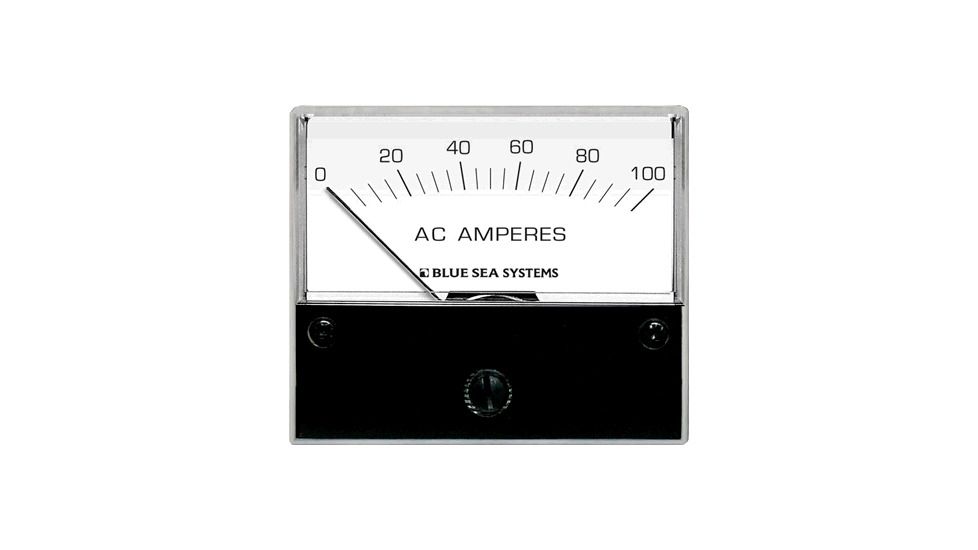 Blue Sea Systems Analog Ammeter AC Std 0-100A w/ Coil, Black BS-8258