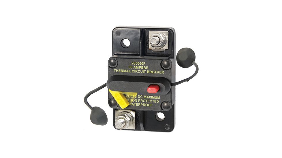 Blue Sea Systems Circuit Breaker Bus 285 Surface Mnt 60 A, Black BS-7184