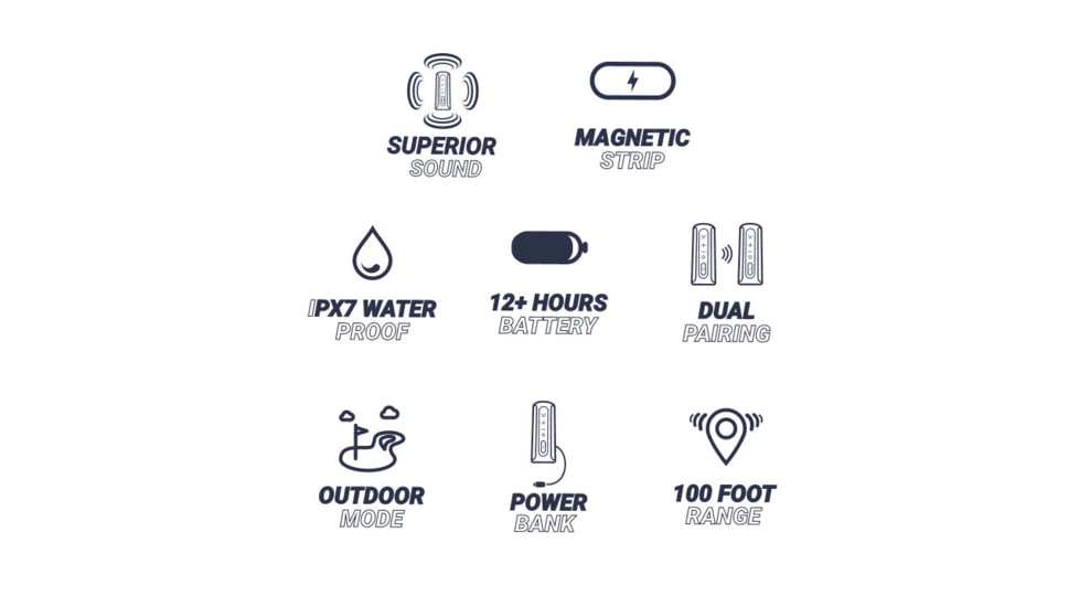 Blue Tees Golf The Player Magnetic Speaker, White, SK-G-TP-W