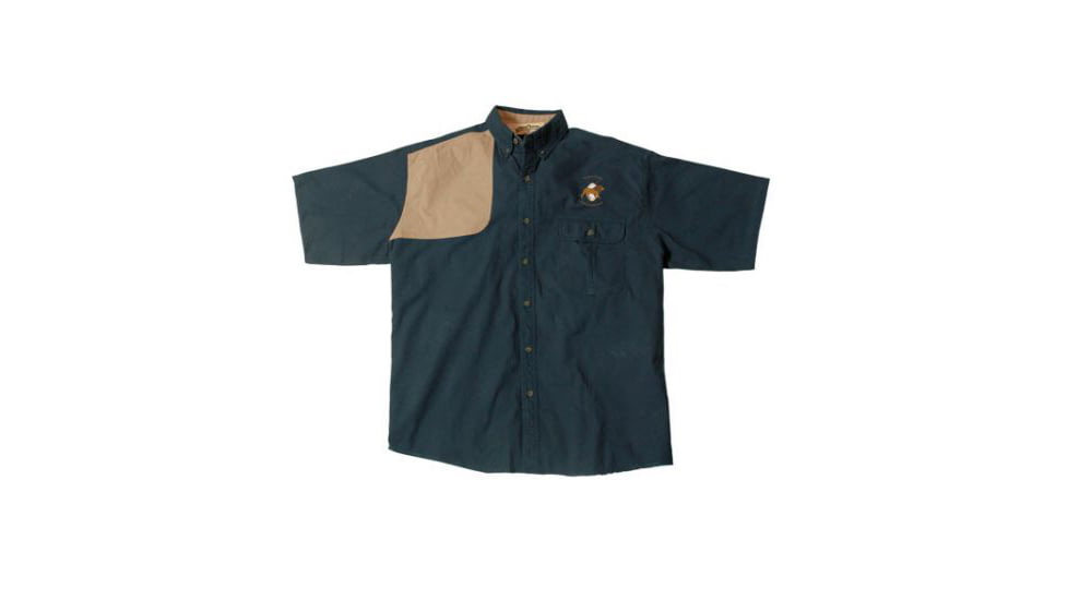 Bob Allen HU126 High Prairie Short Sleeve Hunting Shirt, Blue/Tan, Large - 14307