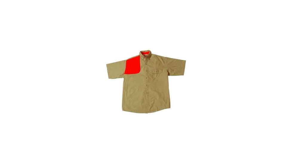 Bob Allen HU126 High Prairie Short Sleeve Hunting Shirt, Tan/Orange, Extra Large - 14320