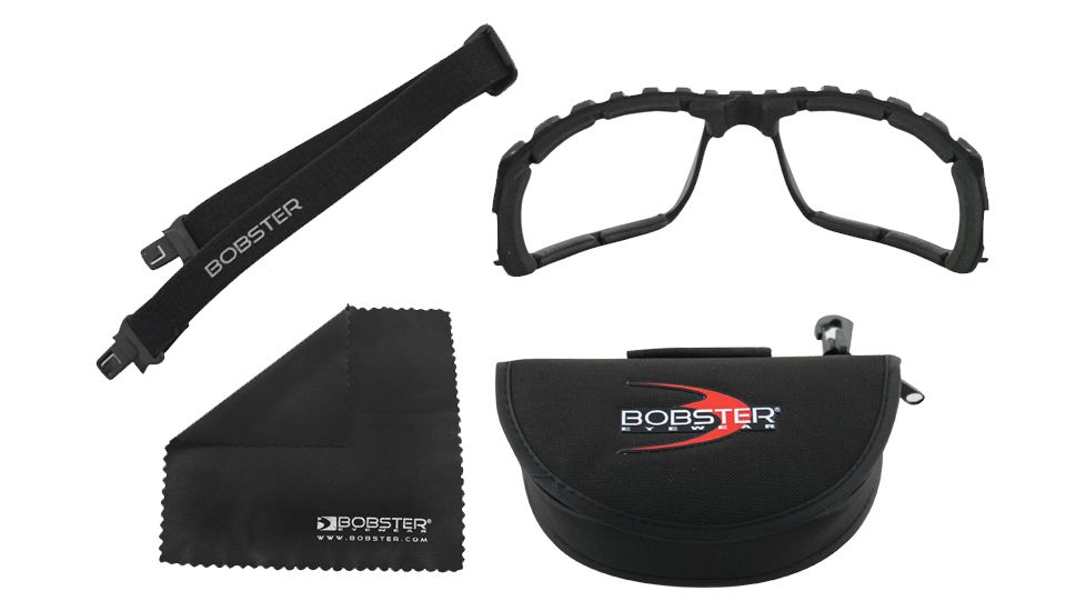 Bobster Ambush Convertible Sunglasses, Black Frame, Amber Lens ANSI Z87, BAMBU101A