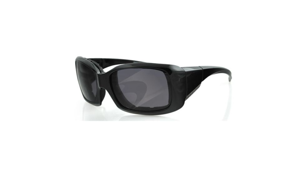 Bobster AVA Sunglasses - Black Frame, Anti-Fog Smoked Lens BAVA101