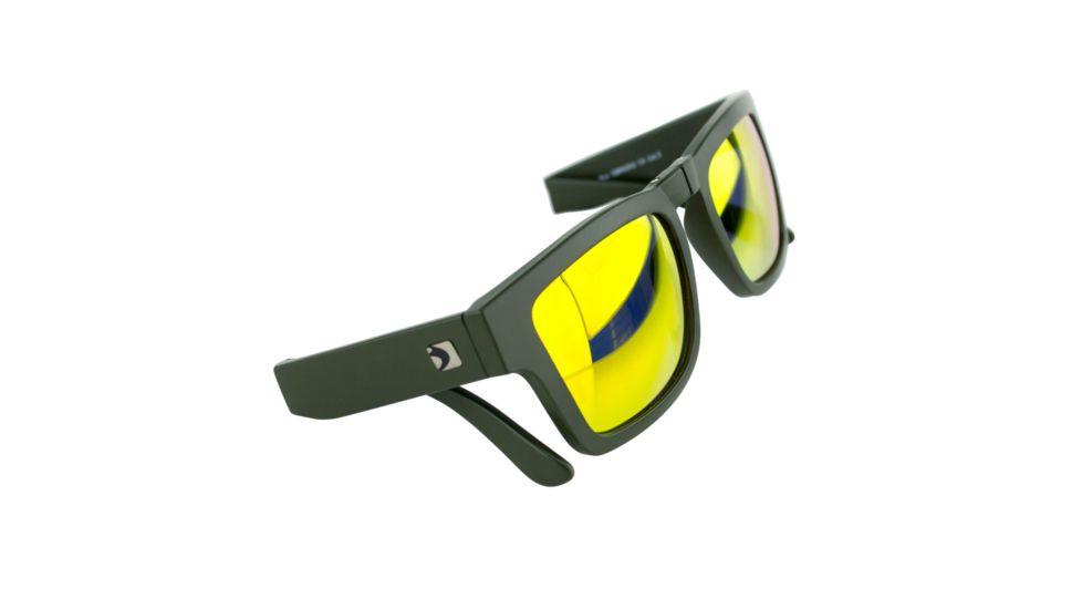 Bobster Brix, Sunglass, Matte Olive Frame, Smoked Orange Mirror Lenses, Olive, One Size Fits Most EBRX003
