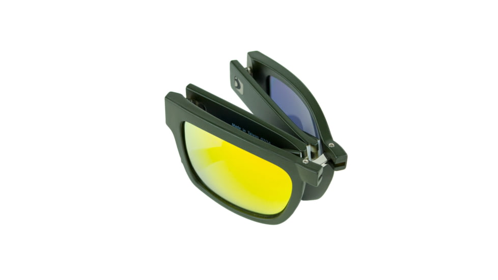 Bobster Brix, Sunglass, Matte Olive Frame, Smoked Orange Mirror Lenses, Olive, One Size Fits Most EBRX003