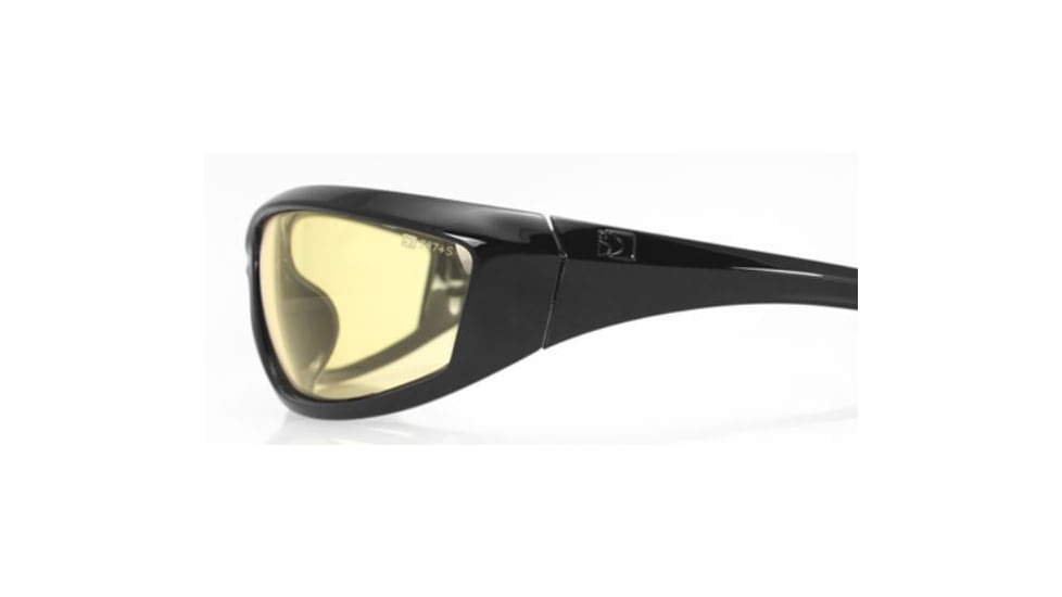 Bobster Charger Sunglasses - Black Frame, Anti Fog Yellow Lens ECHA001Y