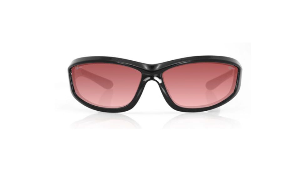 Bobster Charger Sunglass, Blk Frame, Rose Lenses ECHA001R