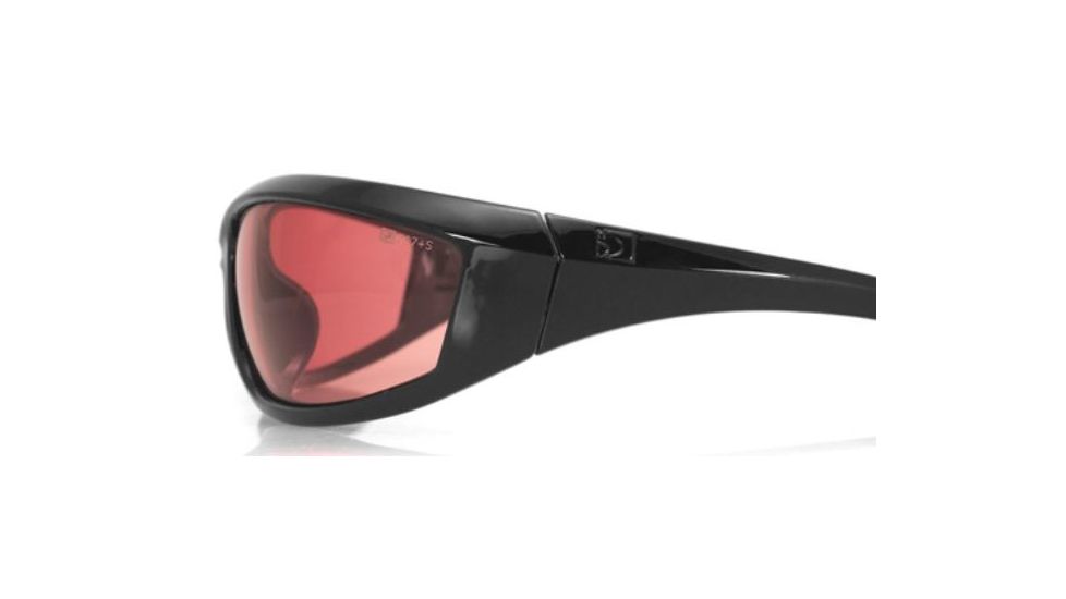 Bobster Charger Sunglass, Blk Frame, Rose Lenses ECHA001R
