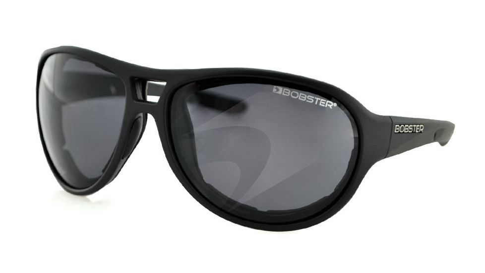 Bobster Criminal Sunglasses, Matte Black Frame, Removable Foam ECRI001